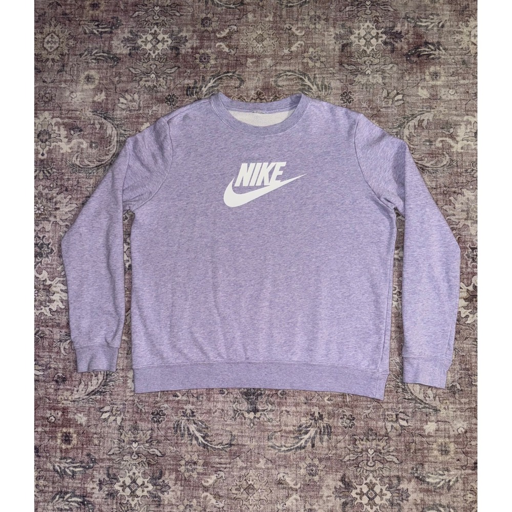 Nike Sportswear Essential Fleece Crewneck Sweatshirt Purple DQ5832-569 Womens L
